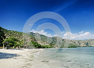 Areia branca beach and coastline near dili in east timor photo