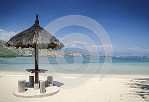 Areia branca tropical beach view near dili in east timor