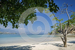 Areia branca tropical beach view near dili in east timor