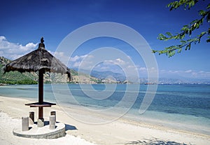 Areia branca tropical beach view near dili in east timor