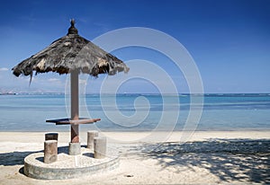 Areia branca tropical beach view near dili in east timor