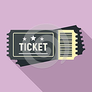 Arena ticket icon, flat style