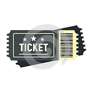 Arena ticket icon, flat style