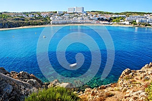 Arenal d'es Castell beach in Menorca, spain