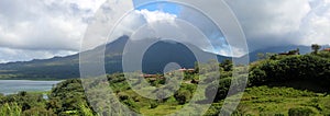 Arenal jungle volcano in Costa Rica Central America volcan active photo