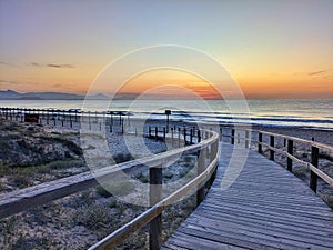 Arenales del sol walkway to the beach photo