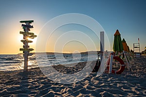 Is Arenas Biancas, Porto Pino, Sardinia, in a summer day