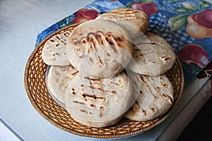 Homemade Venezuelan Arepas Close up photo