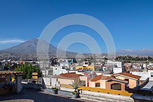 Arequipa city with Misti Volcano on background - Arequipa, Peru photo