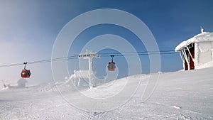 Areskutan, the top of Are Skiresort in Jamtland, Sweden in winter photo