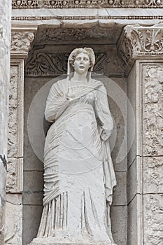 Arete in the Celsus Library, Ephesus, Turkey photo