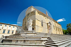Arezzo cathedral and Medici monument, Italy
