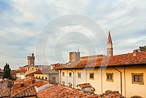 Arezzo historic center skyline