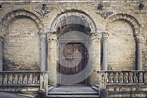 AREZZO, ITALY - September 18, 2019: Travel view of Arezzo featuring old style. The image location is Tuscany in Italy, Europe