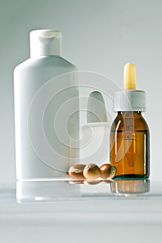 Argan nut in cosmetics photo