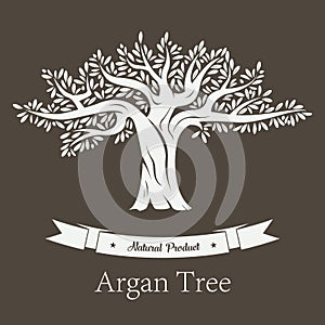 Argan plant or Argania flora fruit tree