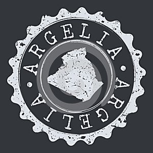 Argelia Map Seal. Silhouette Postal Passport Stamp. Round Vector Icon Postmark. photo
