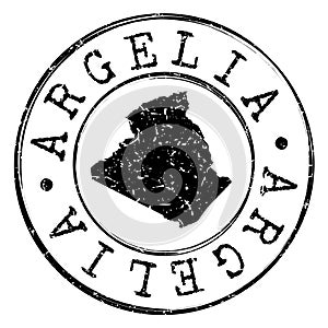 Argelia Stamp Postal. Map Silhouette Seal. Passport Round Design. Vector Icon. Design Retro Travel. photo