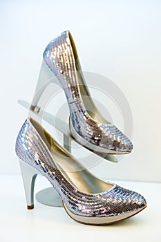 Argentate stiletto high heels photo