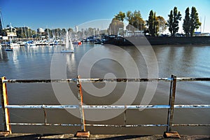 Argentina Buenos Aires Darcena with Rio de la Plata fishermen\'s pier