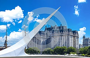 Argentina, Buenos Aires, panoramic urban skyline and cityscape of Puerto Madero waterfront