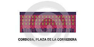 Argentina, Cordoba, Plaza De La Corredera, travel landmark vector illustration photo