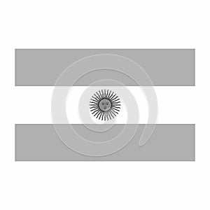 Argentina flag original black and white