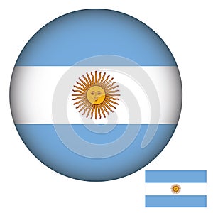 Argentina Flag Round Shape Vector