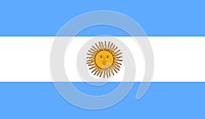 Argentina flag vector.Illustration of Argentina flag photo