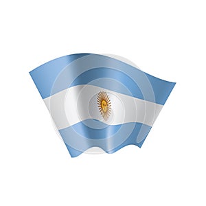 Argentina flag, vector illustration on a white background