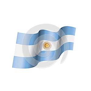 Argentina flag, vector illustration on a white background