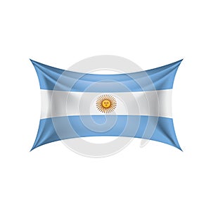 Argentina flag, vector illustration on a white background