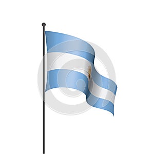 Argentina flag, vector illustration on a white background