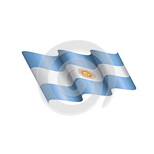 Argentina flag, vector illustration on a white background