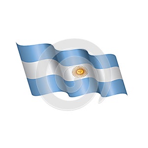 Argentina flag, vector illustration on a white background