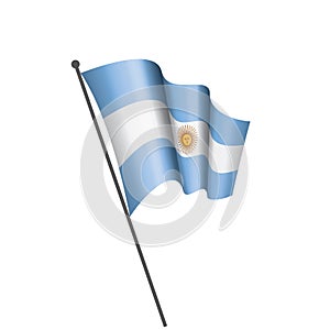 Argentina flag, vector illustration on a white background