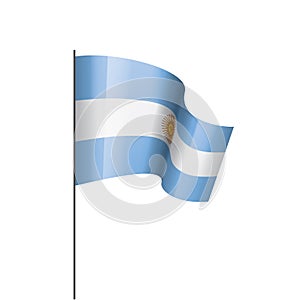 Argentina flag, vector illustration on a white background