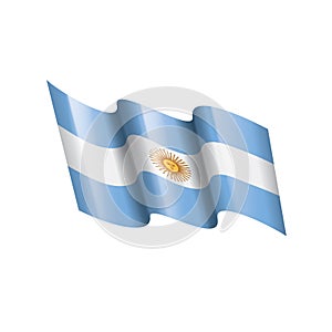 Argentina flag, vector illustration on a white background