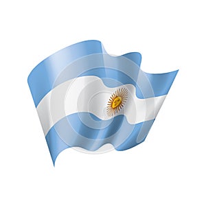 Argentina flag, vector illustration on a white background