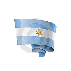 Argentina flag, vector illustration on a white background