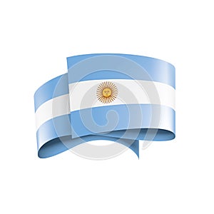 Argentina flag, vector illustration on a white background