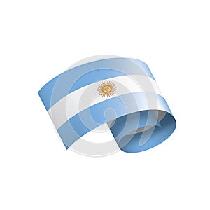 Argentina flag, vector illustration on a white background