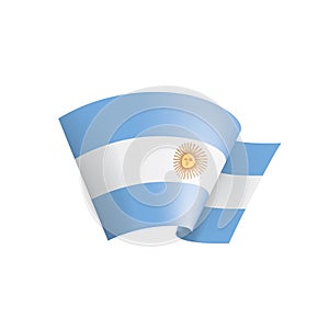 Argentina flag, vector illustration on a white background