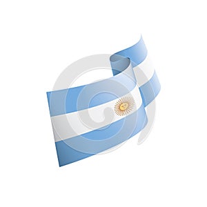 Argentina flag, vector illustration on a white background