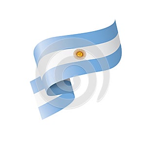 Argentina flag, vector illustration on a white background