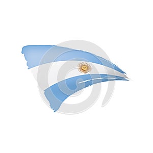 Argentina flag, vector illustration on a white background