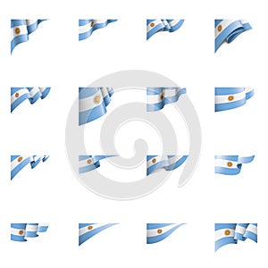 Argentina flag, vector illustration on a white background