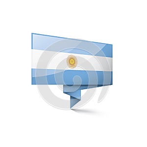 Argentina flag, vector illustration on a white background