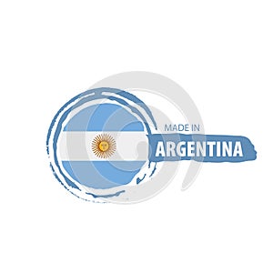 Argentina flag, vector illustration on a white background