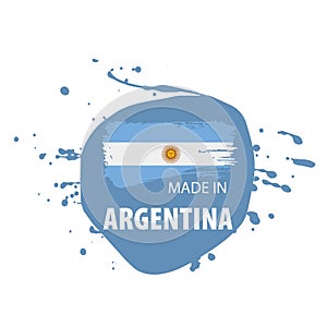 Argentina flag, vector illustration on a white background